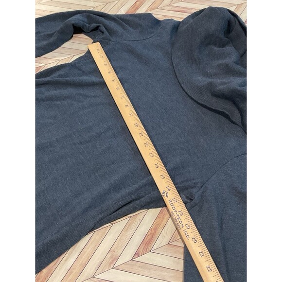 Converse Blue Cowl Women’s Neck Long Sleeve Top Large Blue Shirt Fall Winter L - Picture 5 of 9